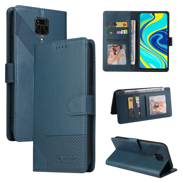 For Xiaomi Redmi Note 9 Pro GQUTROBE Skin Feel Magnetic Leather Phone Case