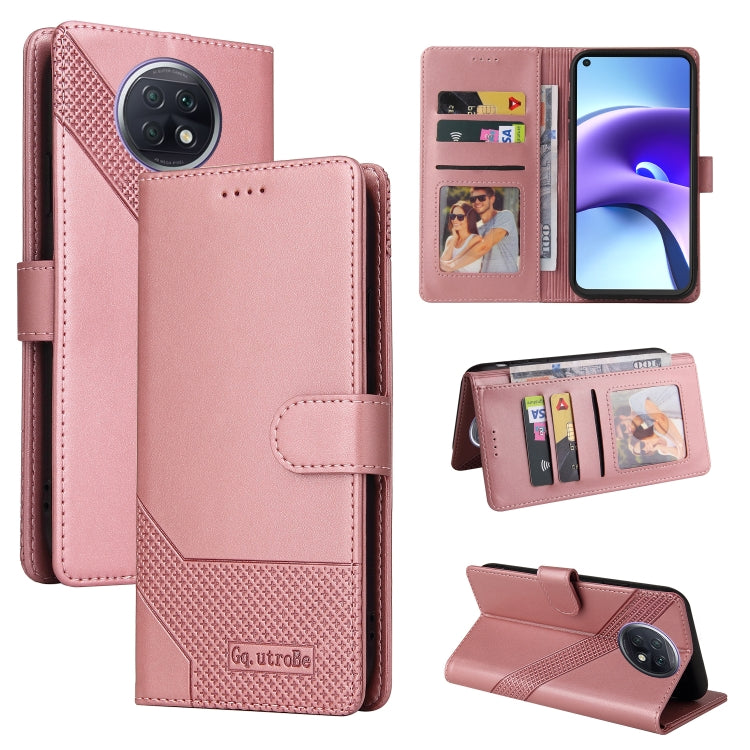 For Xiaomi Redmi Note 9T GQUTROBE Skin Feel Magnetic Leather Phone Case