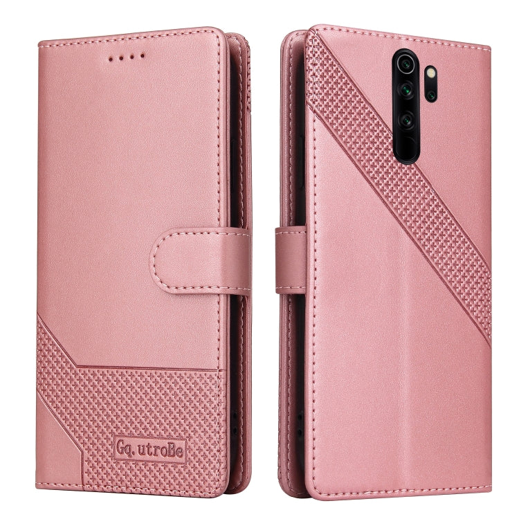 For Xiaomi Redmi Note 8 Pro GQUTROBE Skin Feel Magnetic Leather Phone Case