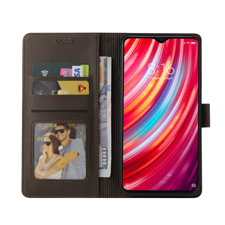 For Xiaomi Redmi Note 8 Pro GQUTROBE Skin Feel Magnetic Leather Phone Case