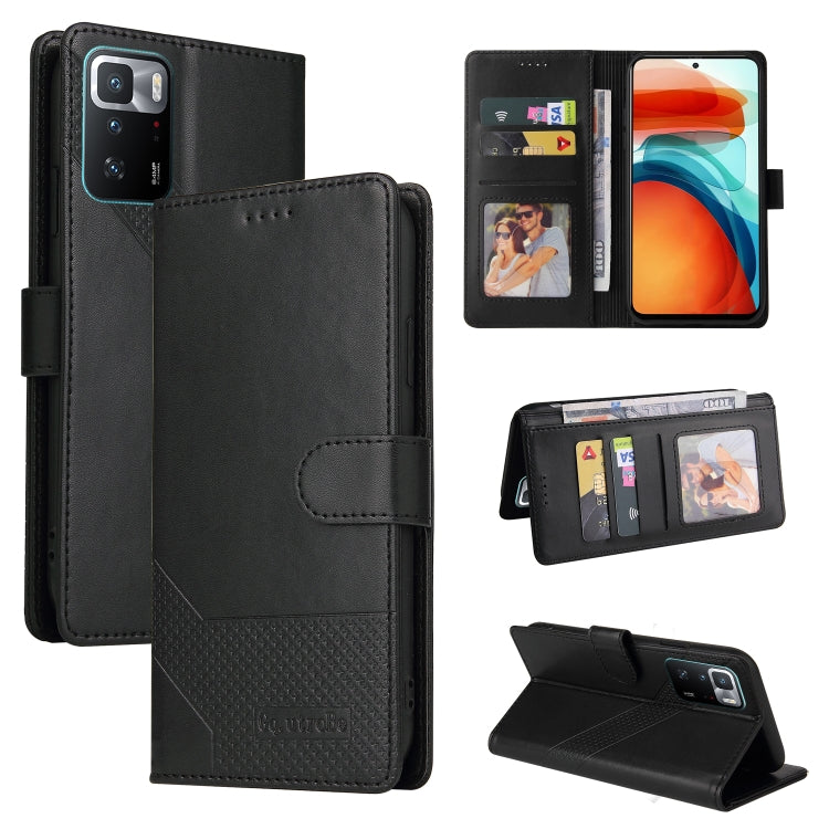 For Xiaomi Redmi Note 10 Pro GQUTROBE Skin Feel Magnetic Leather Phone Case