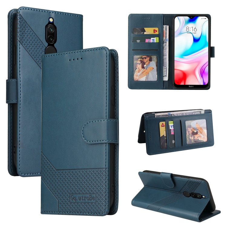 For Xiaomi Redmi 8 GQUTROBE Skin Feel Magnetic Leather Phone Case