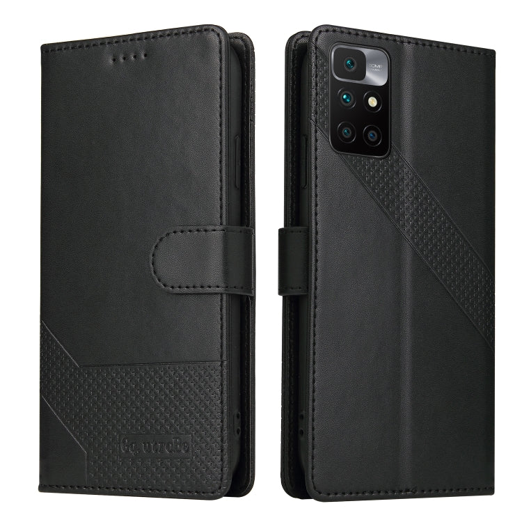 For Xiaomi Redmi 10 GQUTROBE Skin Feel Magnetic Leather Phone Case