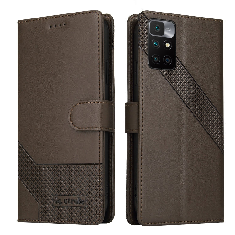 For Xiaomi Redmi 10 GQUTROBE Skin Feel Magnetic Leather Phone Case