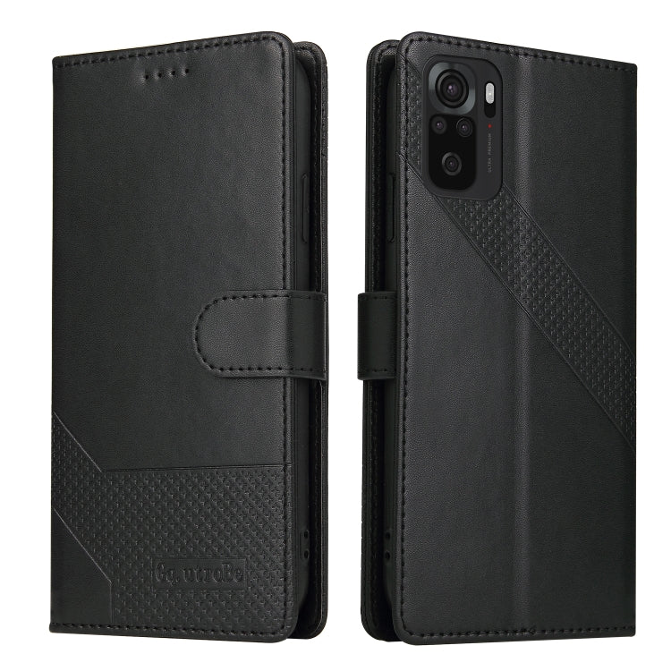 For Xiaomi Redmi Note 10 4G GQUTROBE Skin Feel Magnetic Leather Phone Case