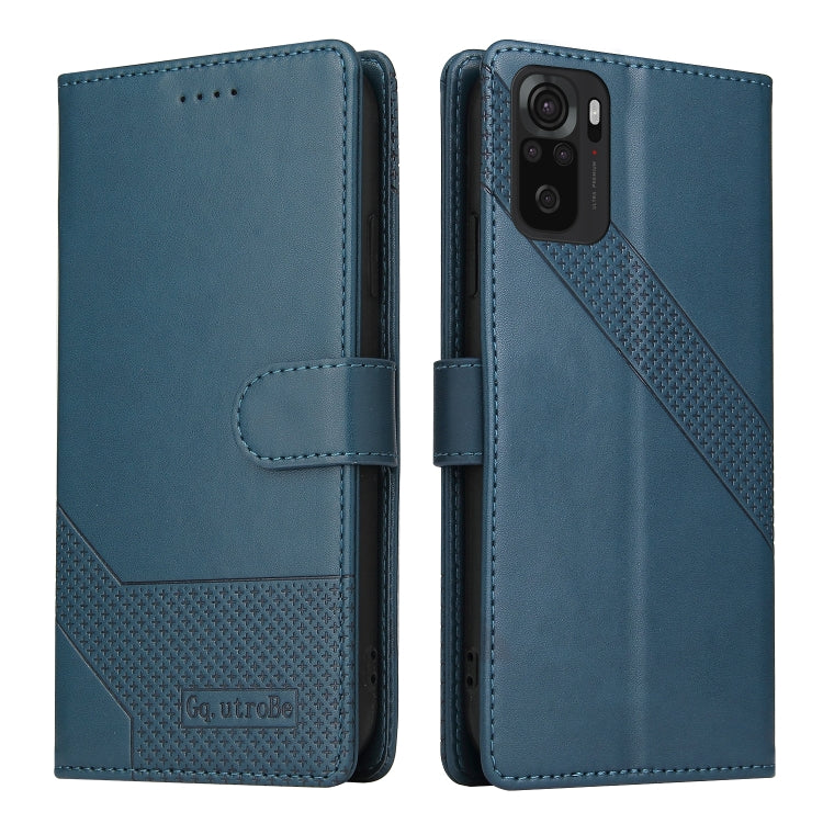 For Xiaomi Redmi Note 10 4G GQUTROBE Skin Feel Magnetic Leather Phone Case