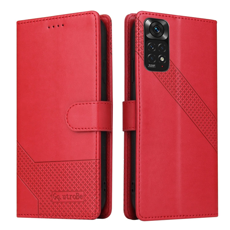 For Xiaomi Redmi Note 11 4G Global GQUTROBE Skin Feel Magnetic Leather Phone Case