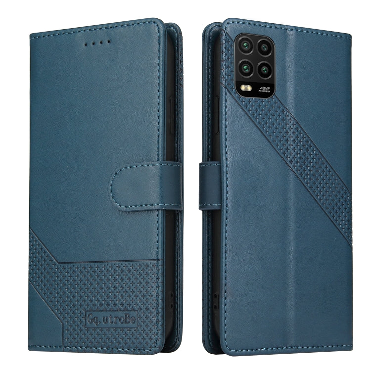 For Xiaomi Mi 10 Lite GQUTROBE Skin Feel Magnetic Leather Phone Case