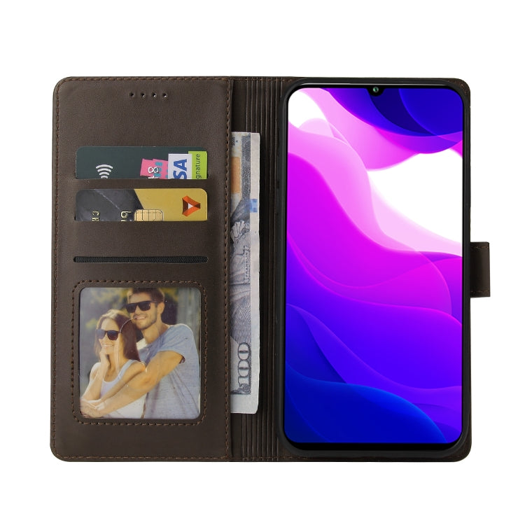 For Xiaomi Mi 10 Lite GQUTROBE Skin Feel Magnetic Leather Phone Case