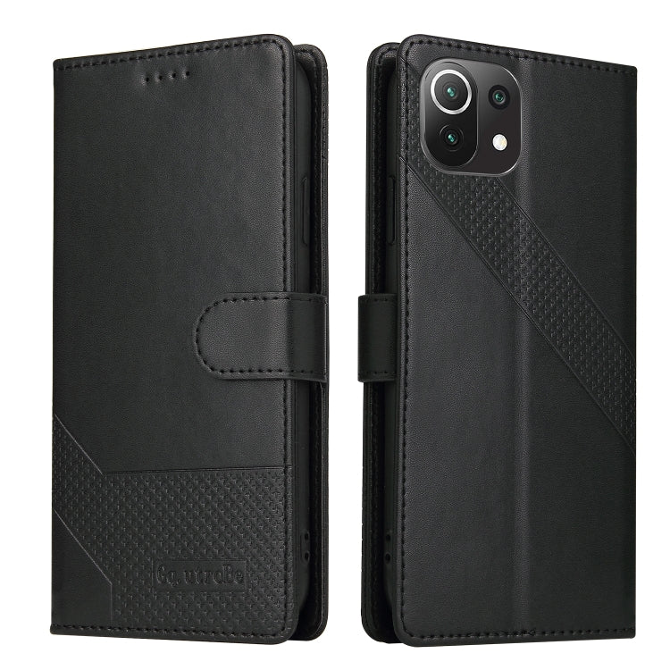 For Xiaomi Mi 11 Lite GQUTROBE Skin Feel Magnetic Leather Phone Case