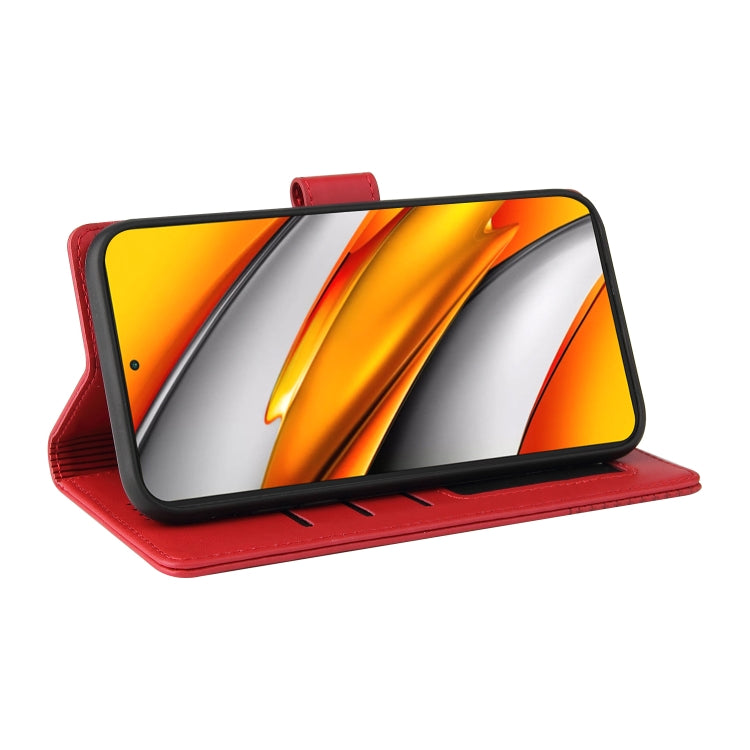 For Xiaomi Poco F3 GQUTROBE Skin Feel Magnetic Leather Phone Case