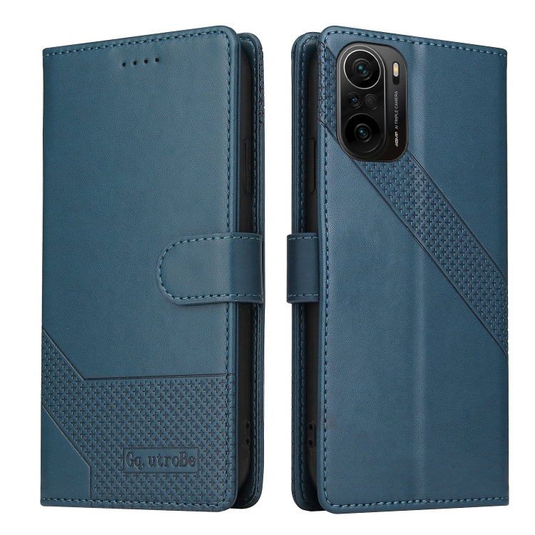 For Xiaomi Poco F3 GQUTROBE Skin Feel Magnetic Leather Phone Case