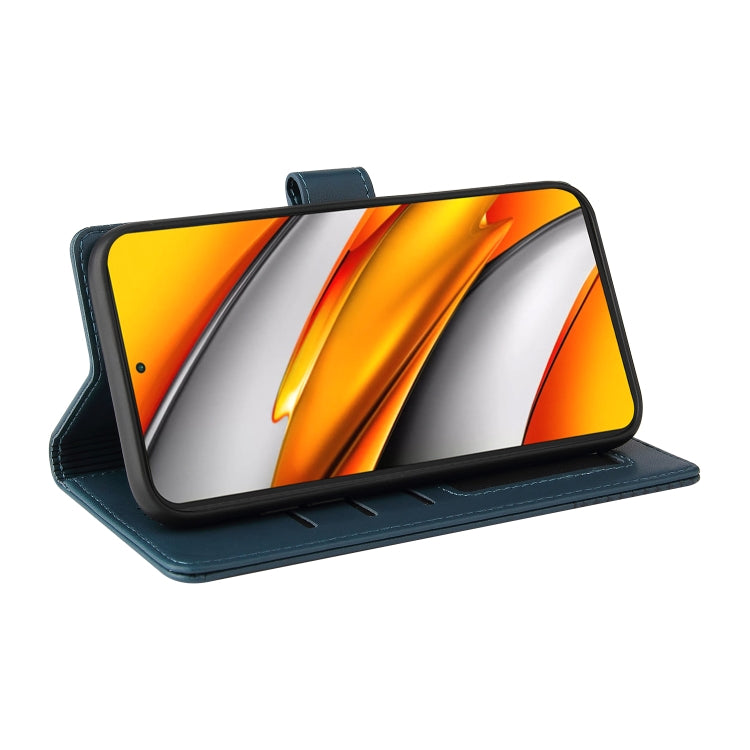 For Xiaomi Poco F3 GQUTROBE Skin Feel Magnetic Leather Phone Case