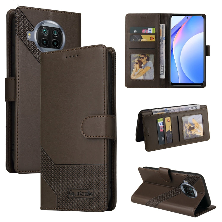 For Xiaomi Mi 10T Lite GQUTROBE Skin Feel Magnetic Leather Phone Case