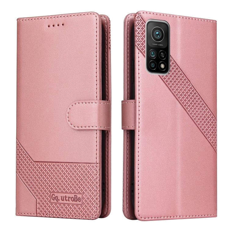 For Xiaomi Mi 10T Pro GQUTROBE Skin Feel Magnetic Leather Phone Case