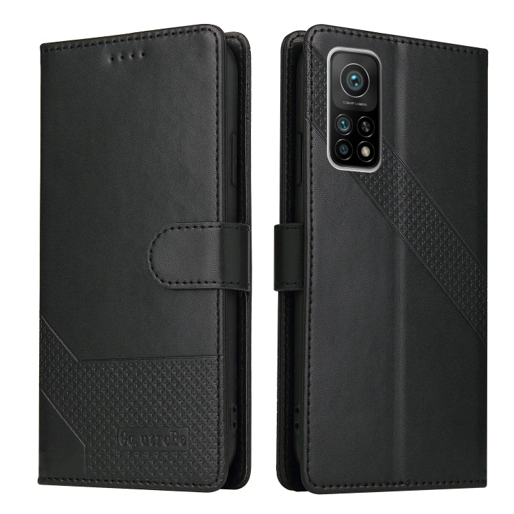 For Xiaomi Mi 10T Pro GQUTROBE Skin Feel Magnetic Leather Phone Case