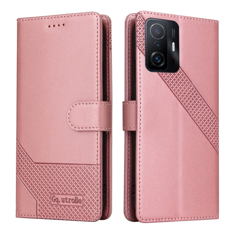 For Xiaomi 11T / 11T Pro GQUTROBE Skin Feel Magnetic Leather Phone Case