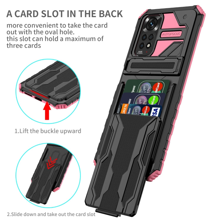 For Xiaomi Redmi Note 11 Pro Global Kickstand Armor Card Wallet Phone Case