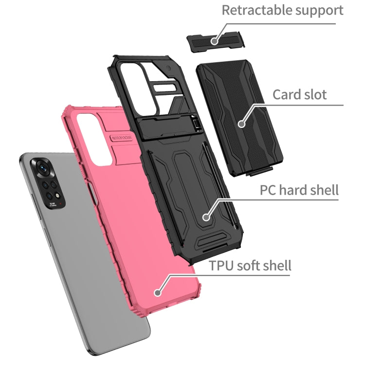 For Xiaomi Redmi Note 11 Pro Global Kickstand Armor Card Wallet Phone Case