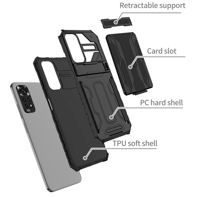 For Xiaomi Redmi Note 11 Pro Global Kickstand Armor Card Wallet Phone Case