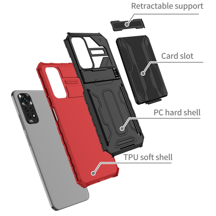 For Xiaomi Redmi Note 11 Pro Global Kickstand Armor Card Wallet Phone Case