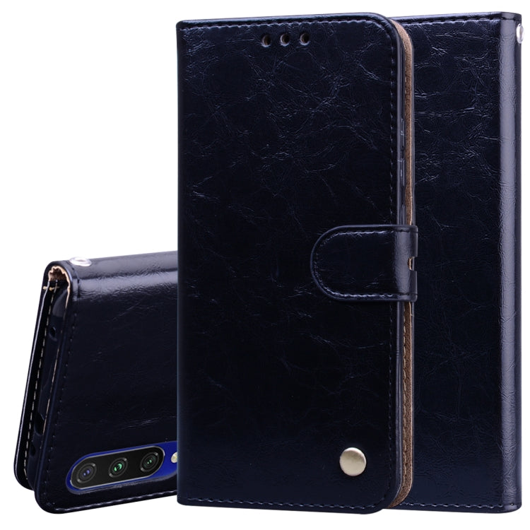 For Xiaomi Mi A3 Business Style Oil Wax Texture Horizontal Flip Leather Case, with Holder & Card Slots & Wallet