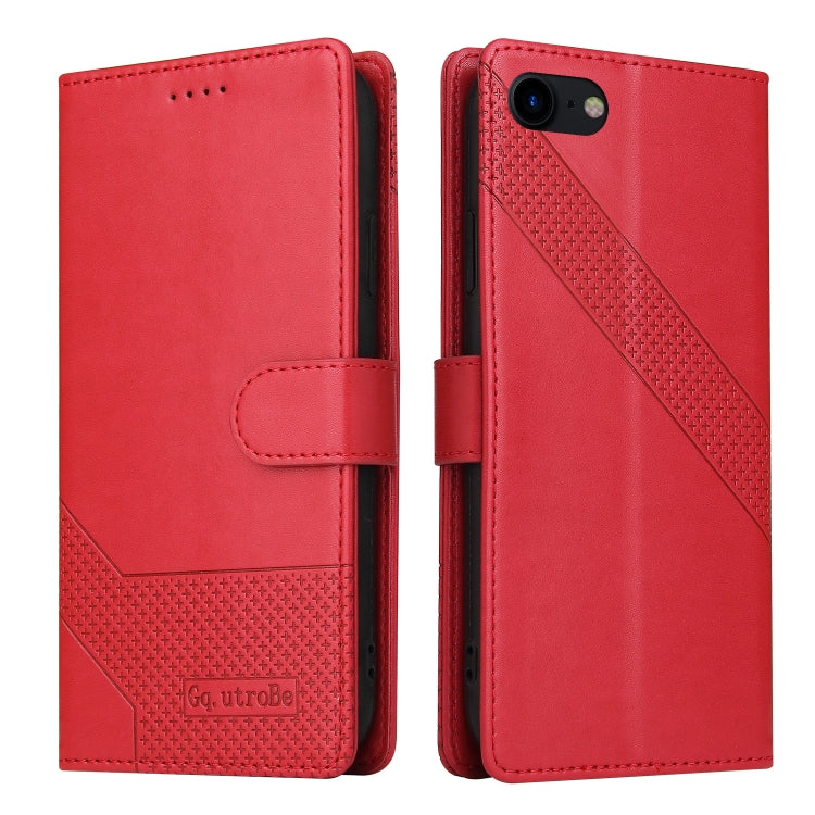 For iPhone SE 2022 / SE 2020 / 8 / 7 GQUTROBE Skin Feel Magnetic Leather Phone Case