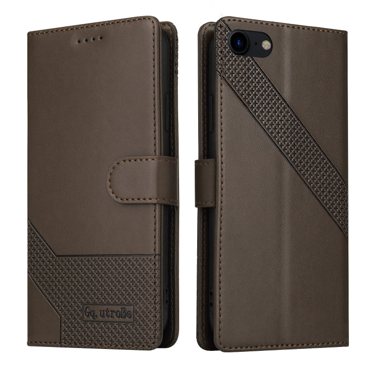 For iPhone SE 2022 / SE 2020 / 8 / 7 GQUTROBE Skin Feel Magnetic Leather Phone Case