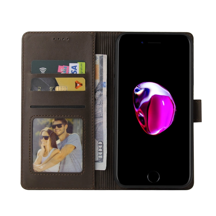 For iPhone SE 2022 / SE 2020 / 8 / 7 GQUTROBE Skin Feel Magnetic Leather Phone Case