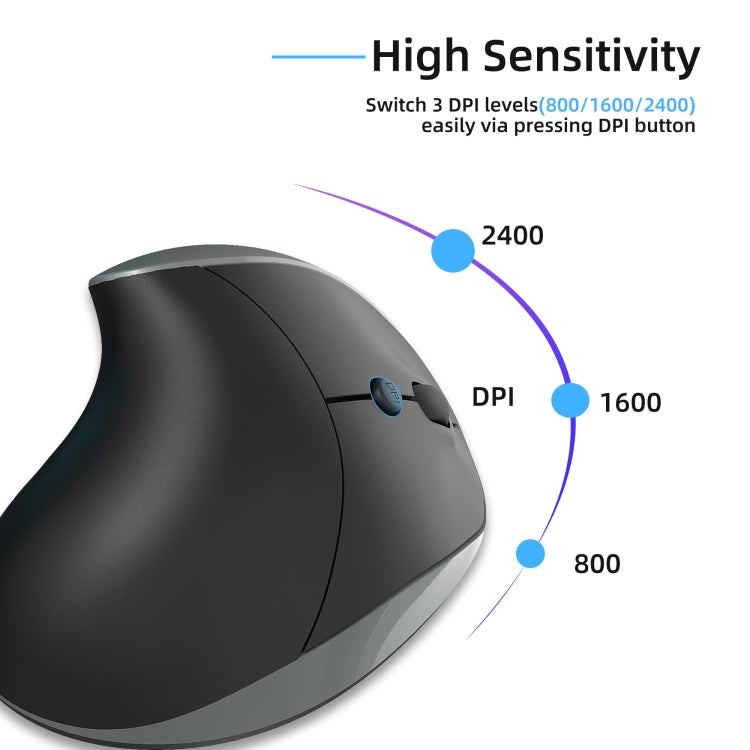 X10 2.4G Wireless Rechargeable Vertical Ergonomic Gaming Mouse