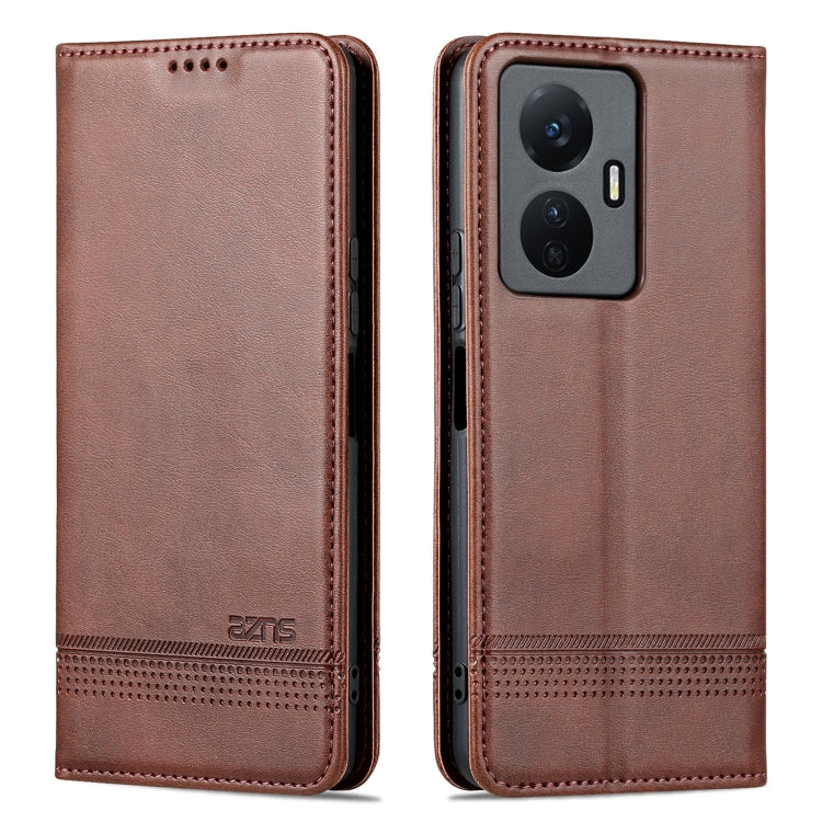 For vivo Y77e/Y77 5G Global AZNS Magnetic Calf Texture Leather Phone Case