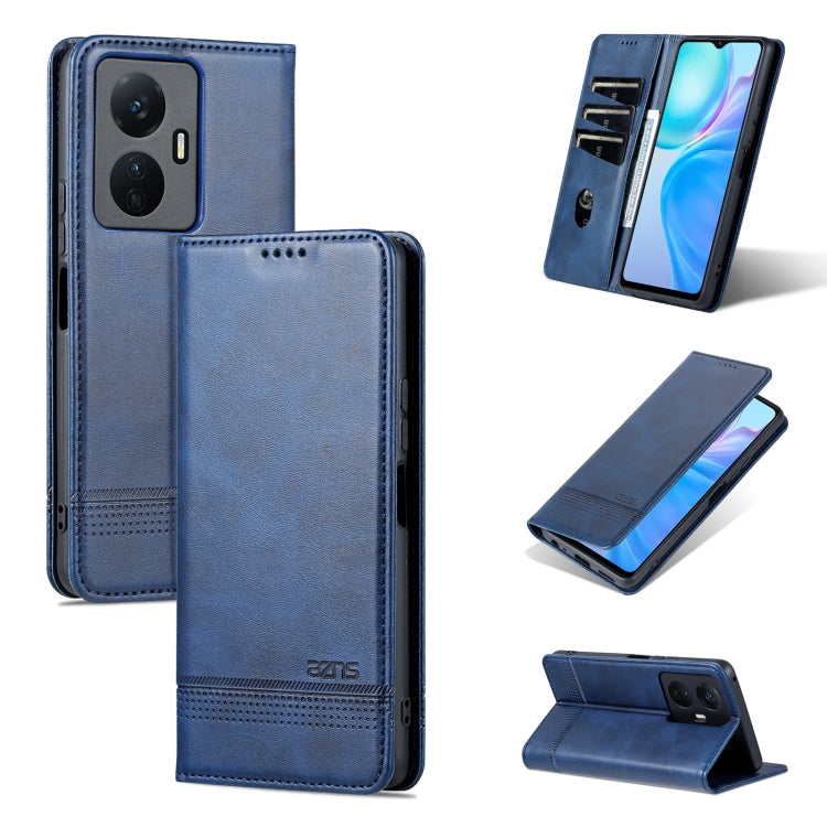 For vivo Y77e/Y77 5G Global AZNS Magnetic Calf Texture Leather Phone Case