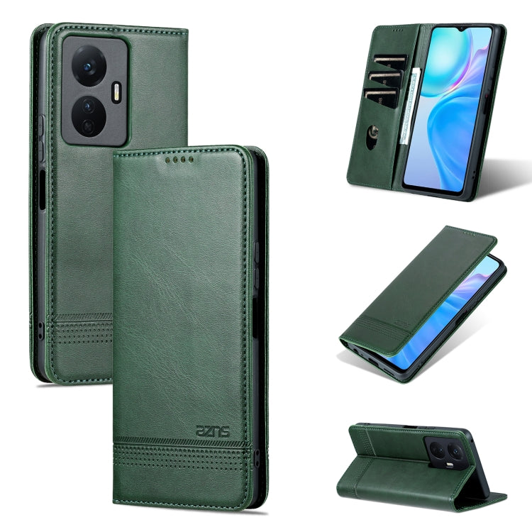 For vivo Y77e/Y77 5G Global AZNS Magnetic Calf Texture Leather Phone Case