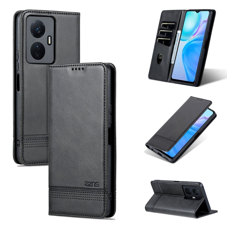 For vivo Y77e/Y77 5G Global AZNS Magnetic Calf Texture Leather Phone Case