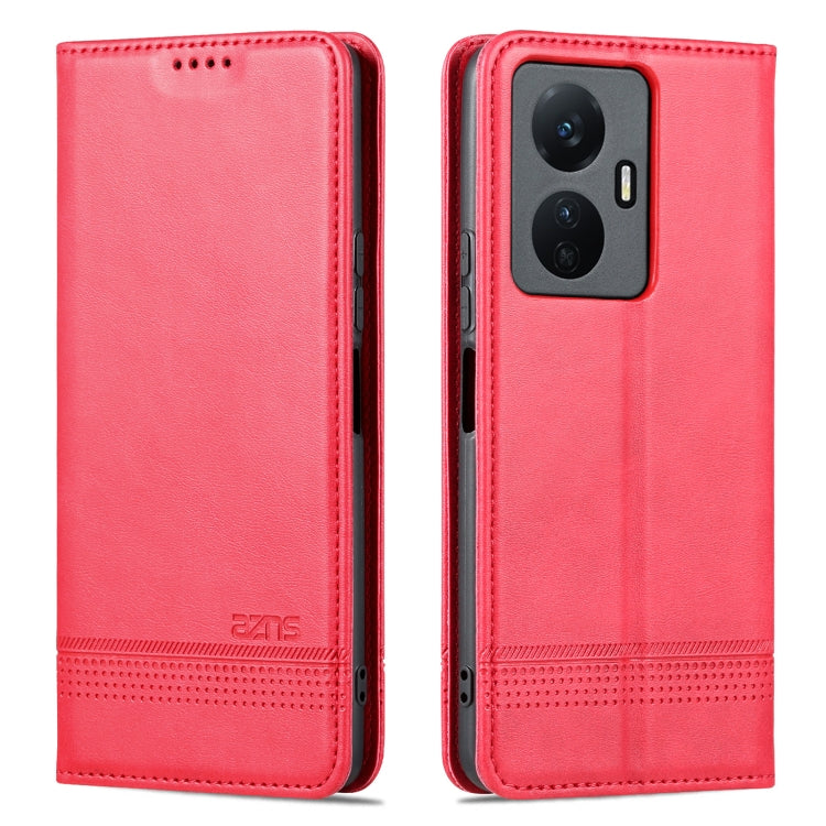 For vivo Y77e/Y77 5G Global AZNS Magnetic Calf Texture Leather Phone Case