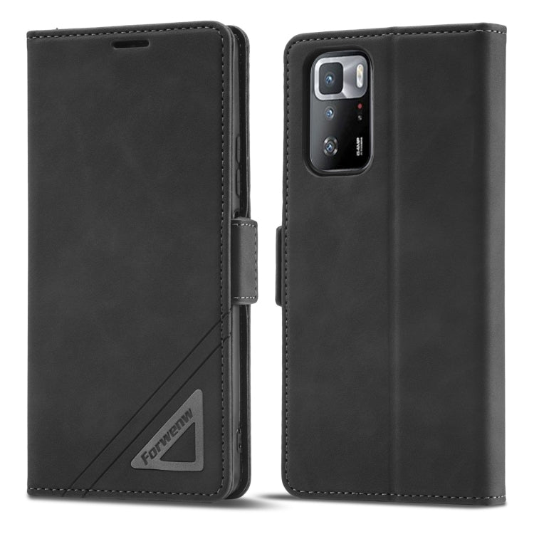 For Xiaomi Redmi Note 10 Pro / Note 10 Pro Max Forwenw Dual-side Buckle Leather Phone Case