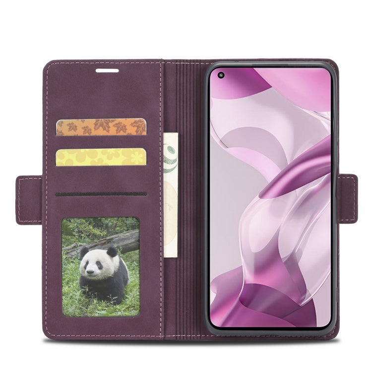 For Xiaomi Mi 11 Lite Forwenw Dual-side Buckle Leather Phone Case