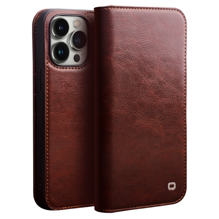 For iPhone 14 Pro QIALINO Horizontal Flip Leather Phone Case
