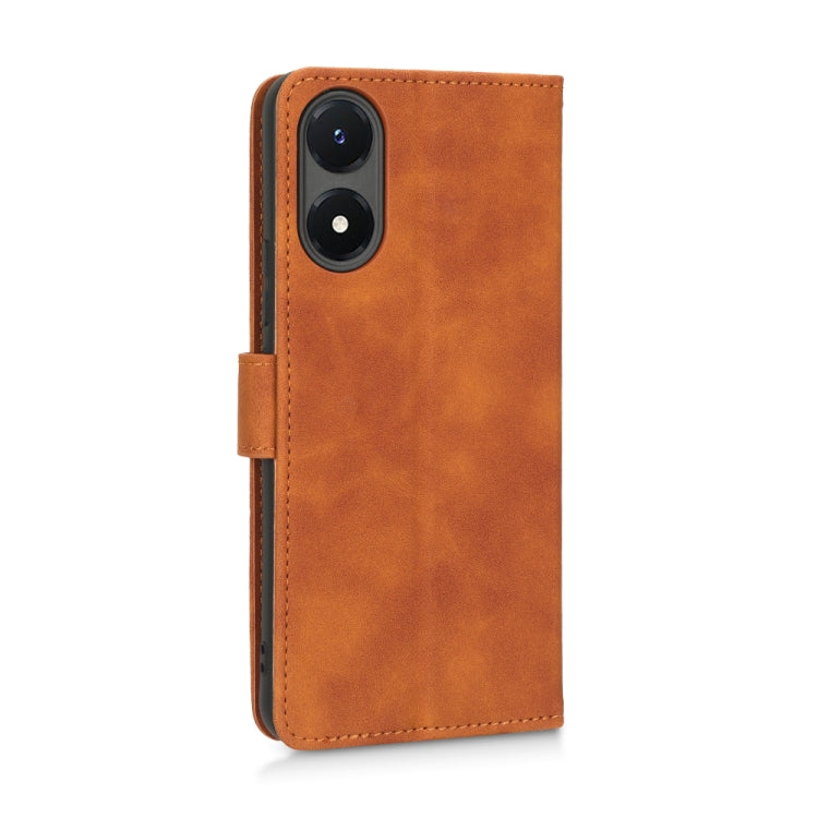 For vivo Y02s Skin Feel Magnetic Flip Leather Phone Case