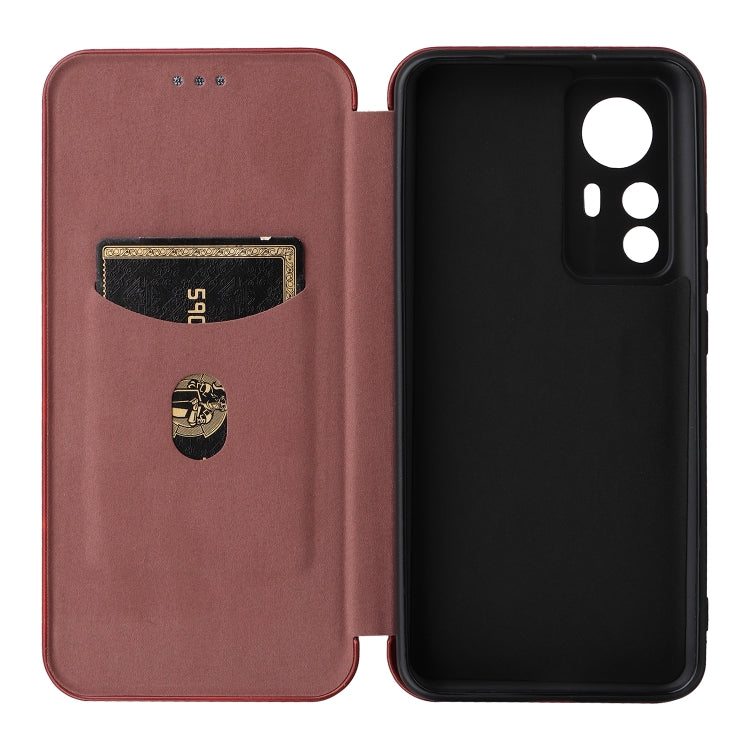 For Xiaomi 12T / 12T Pro / Redmi K50 Ultra Carbon Fiber Texture Flip Leather Phone Case