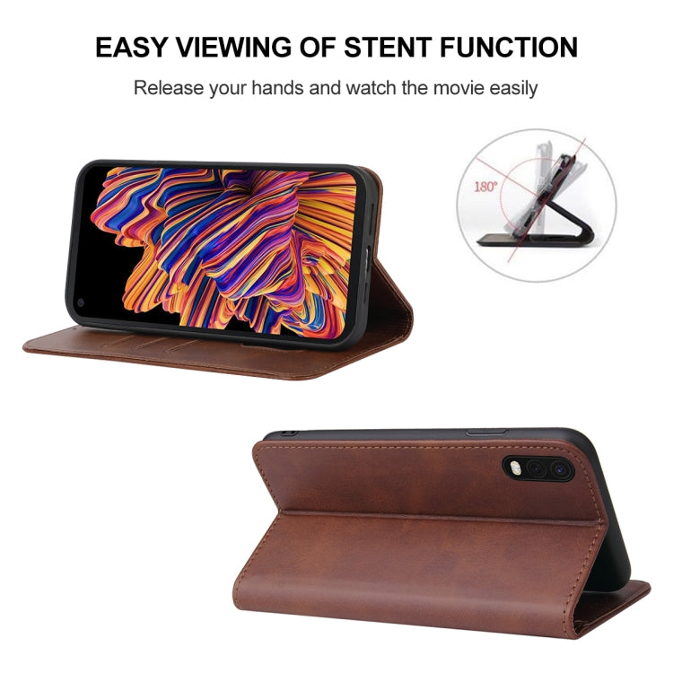 For Samsung Galaxy Xcover Pro Magnetic Closure Leather Phone Case