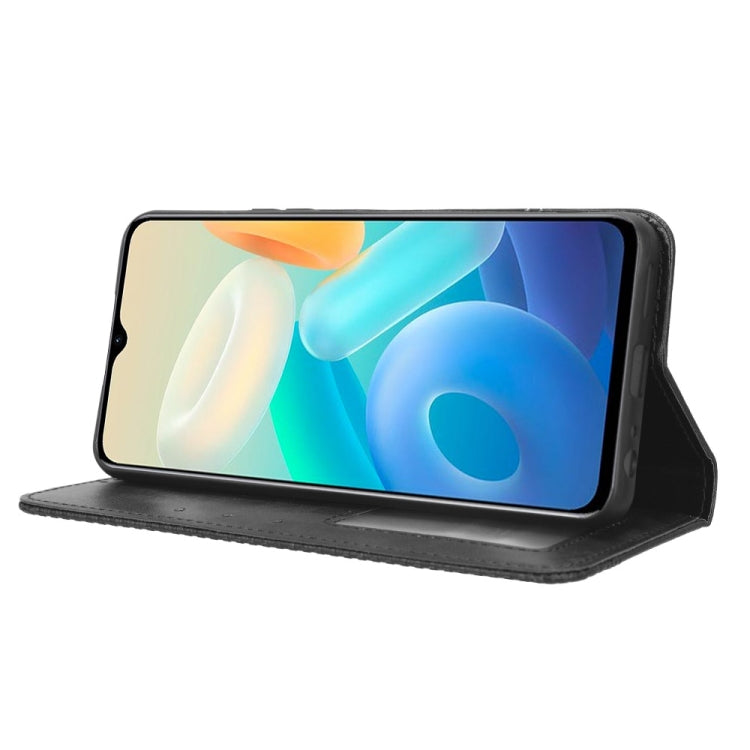 For vivo Y77 5G Magnetic Buckle Retro Texture Leather Phone Case