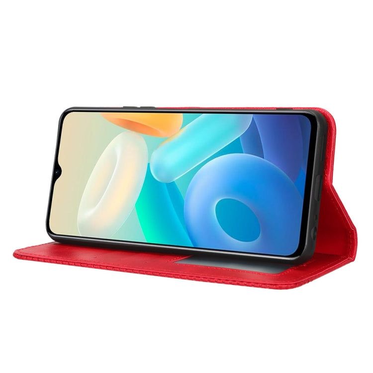 For vivo Y77 5G Magnetic Buckle Retro Texture Leather Phone Case