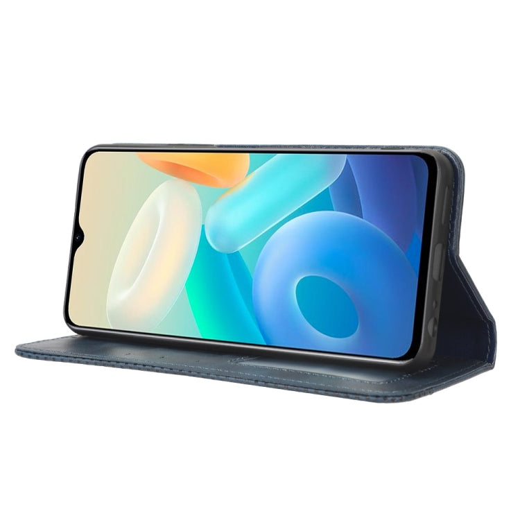 For vivo Y77 5G Magnetic Buckle Retro Texture Leather Phone Case