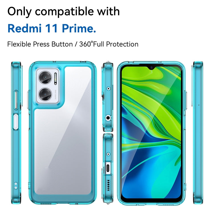 For Xiaomi Redmi 11 Prime Colorful Series Acrylic + TPU Phone Case