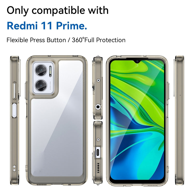 For Xiaomi Redmi 11 Prime Colorful Series Acrylic + TPU Phone Case