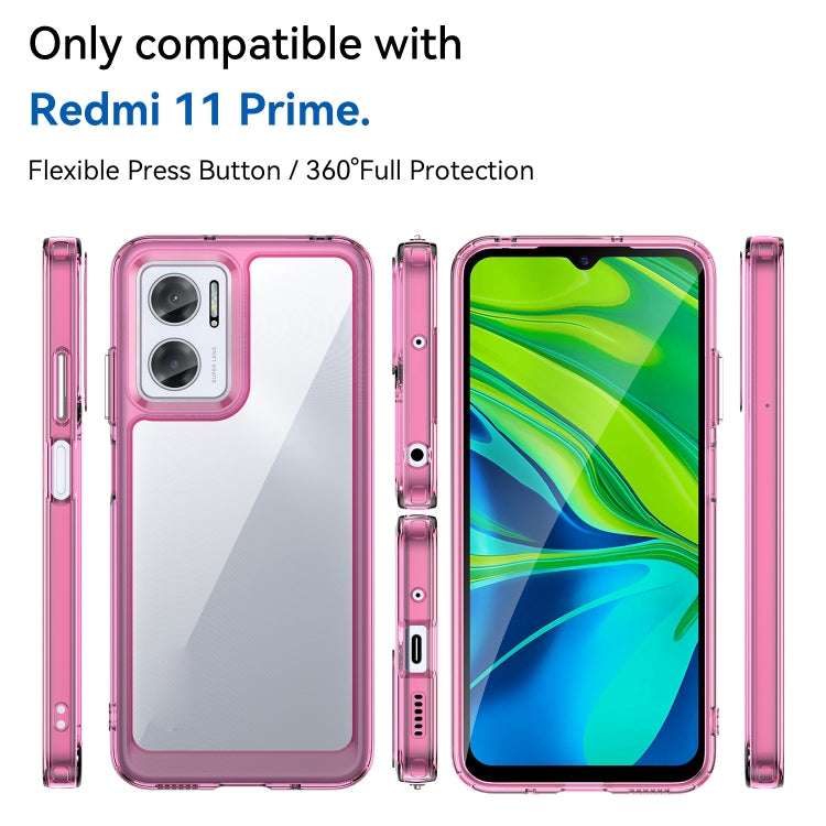 For Xiaomi Redmi 11 Prime Colorful Series Acrylic + TPU Phone Case