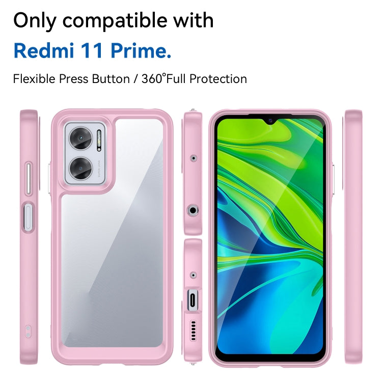 For Xiaomi Redmi 11 Prime Colorful Series Acrylic + TPU Phone Case