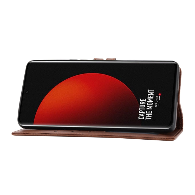 For Xiaomi 12S Ultra Embossed Happy Cat Pattern Flip Leather Phone Case