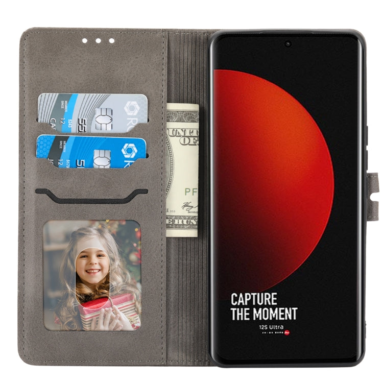 For Xiaomi 12S Ultra Embossed Happy Cat Pattern Flip Leather Phone Case